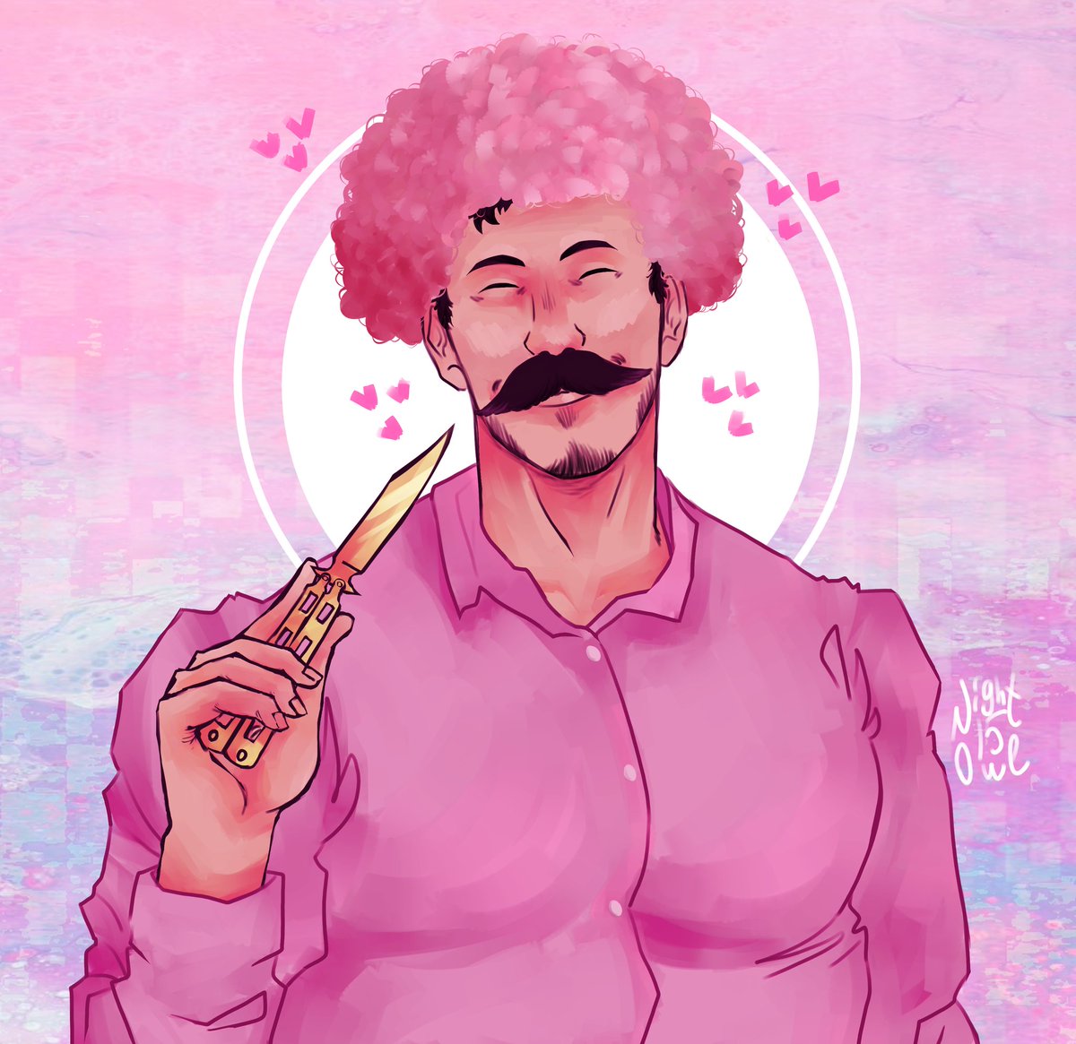 Trava1505's tweet photo. You don't mind pink, do you?

#markiplier #inspacewithmarkiplier #wilfordwarfstache https://t.co/ZquorMkCYn