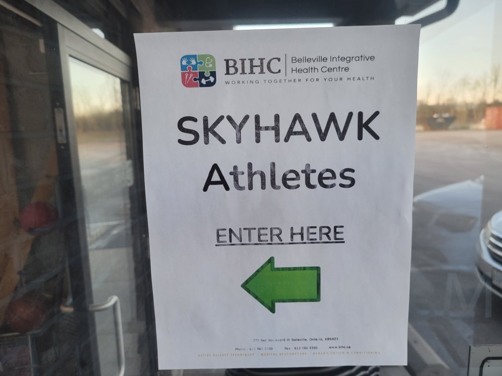 SkyhawksFootbal's tweet photo. Thanks @QuinteBIHC for setting our athletes up for success! #completeconcussionmanagement https://t.co/1LbPcVCD6S