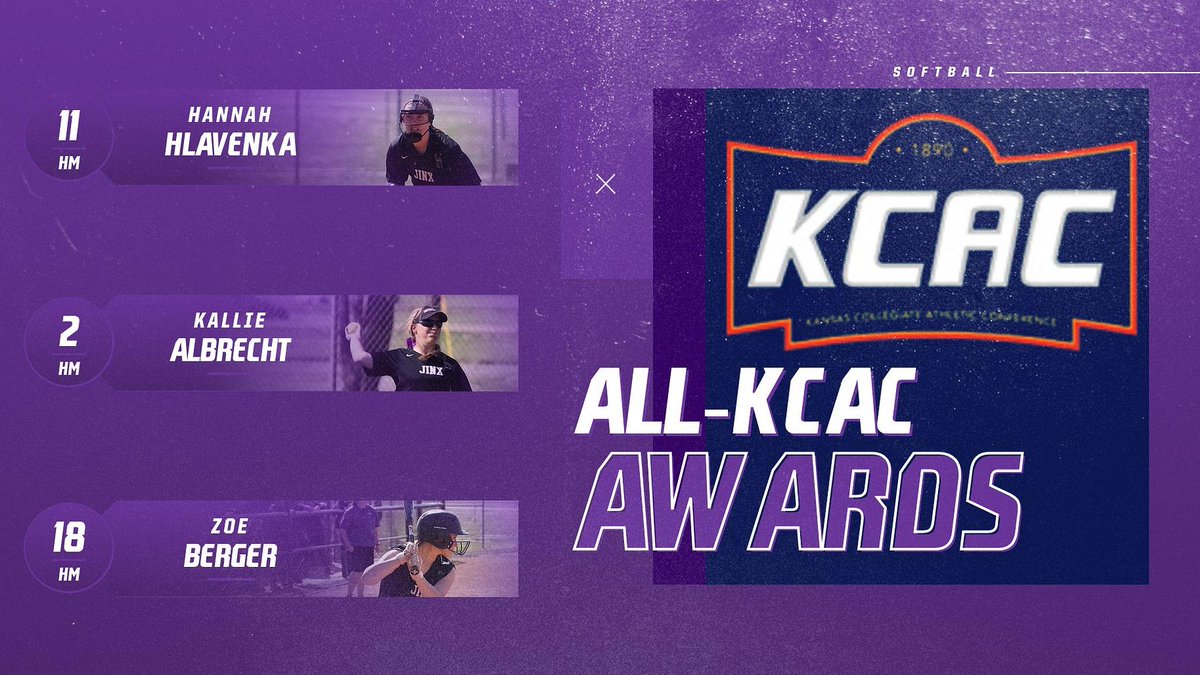 buildersports's tweet photo. 🚨 2022 All-KCAC Awards

Congratulations to this year’s All-KCAC award winners from your Builder Softball Team!

Hannah Hlavenka, Honorable Mention
Kallie Albrecht, Honorable Mention
Zoe Berger, Honorable Mention

#moundbuilders #NAIA https://t.co/u3cJrb80rY