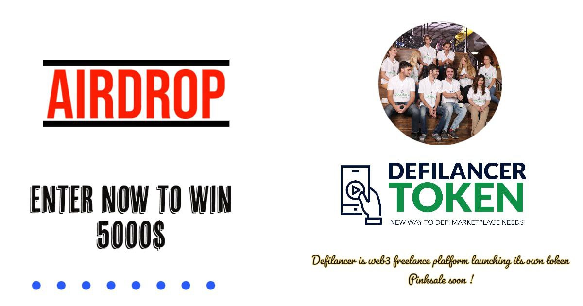 airdropblogs's tweet photo. #Airdrop: Defilancer
Prize Pool: $5,000
Referral: 50 entries
Winners: 50 random + top 50

Airdrop Link: https://t.co/gpiwRoHSrq

- Follow @defilancertoken
- Distribution date: May 29, 2022

Website: https://t.co/AYLrlUJapE https://t.co/qj0iQMcyps
