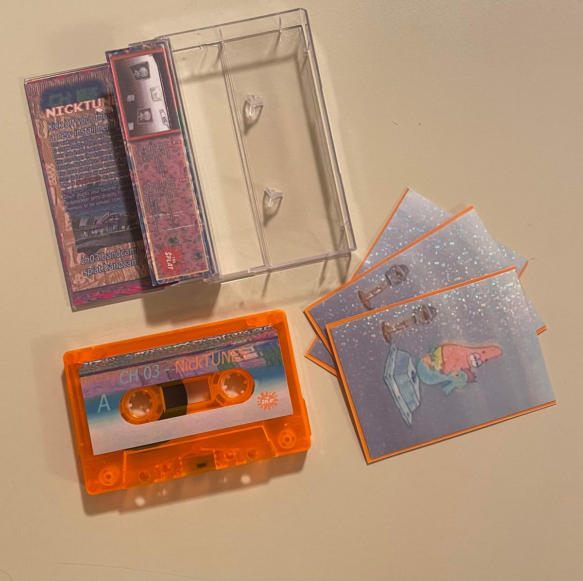 ch03glitch's tweet photo. New cassette from CH 03 available now on Splat Records "NickTUNEZ" album from 2021 makes its way to physical. More cassettes from CH 03 coming soon!

https://t.co/xvIm6Chbrq https://t.co/ewKWf40qyF