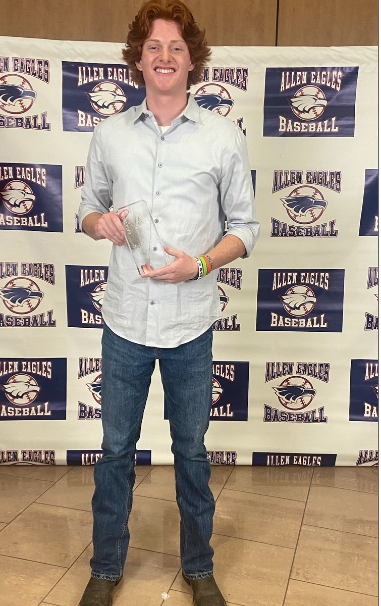 allen_baseball's tweet photo. 2022 Allen Most Valuable Player voted by his teammates- Caleb Chacon! @alleneagleshrc @Jwilsonbaseball https://t.co/ci7m5sBquB