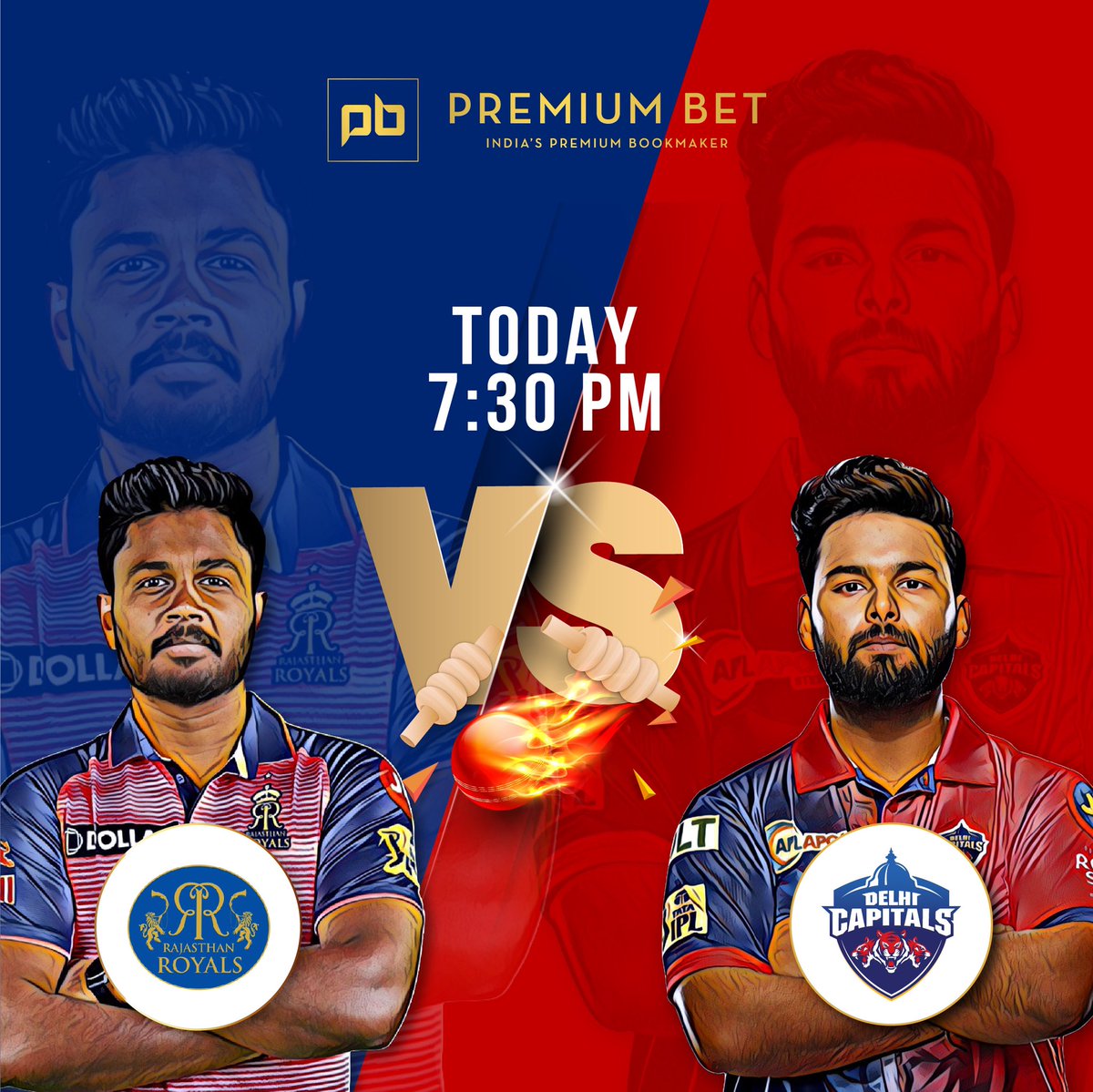 PBExch's tweet photo. Delhi Capitals VS Rajasthan Royals

Guess who will win?

#RR #DC #DCVSRR #cricket #ipl #cricketlovers #cricketfans #cricketfever #t20 #cricketmerijaan #cricketer #2022 #fun https://t.co/s5chR5do4g