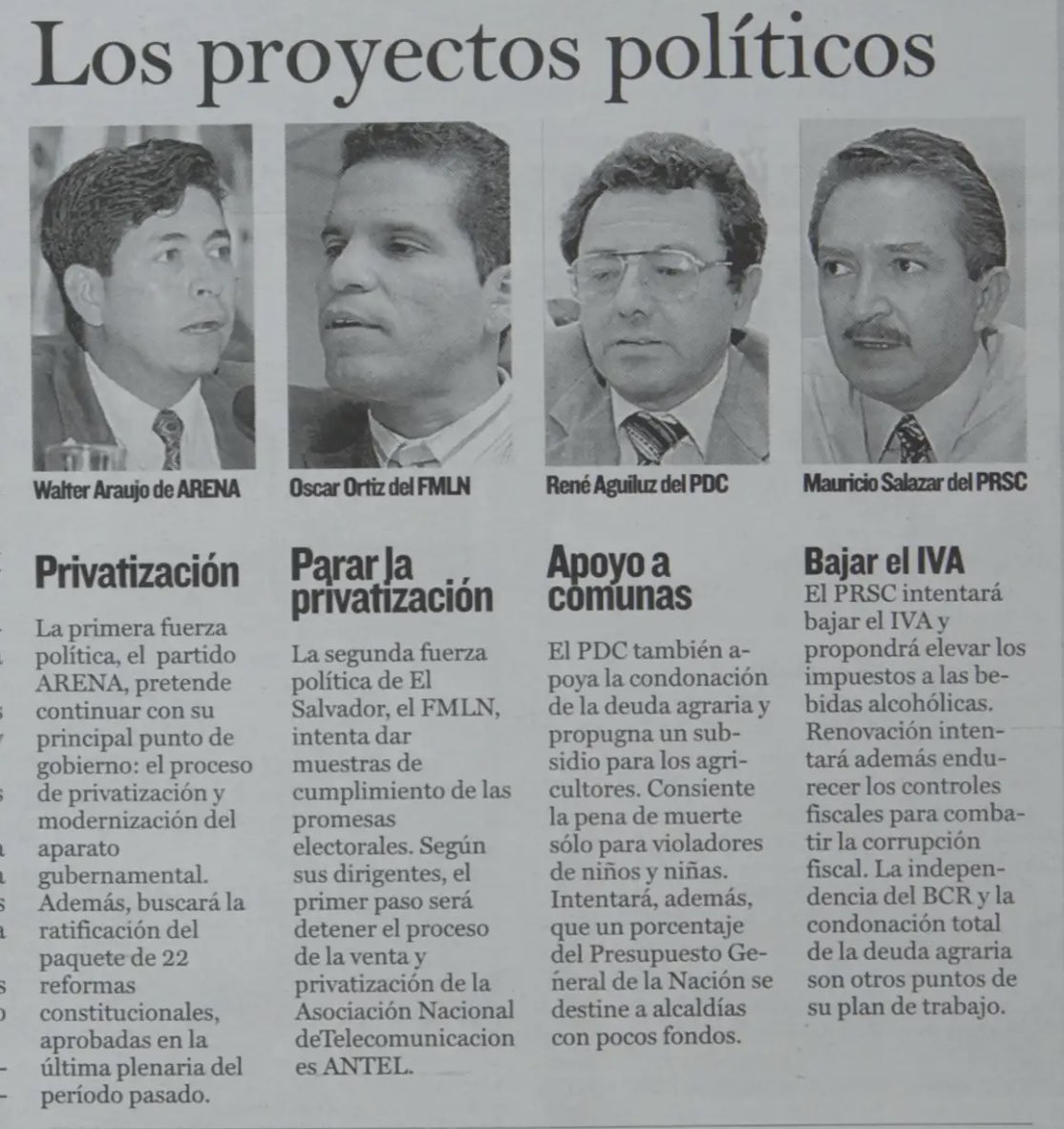 Cuando se pregunten qué hizo <a href="/waraujo64/">Walter Araujo y Toda la Verdad</a> en los tiempos de ARENA, aquí una nota de EDH sobre las diferentes propuestas legislativas en Mayo de 1997 ⬇️