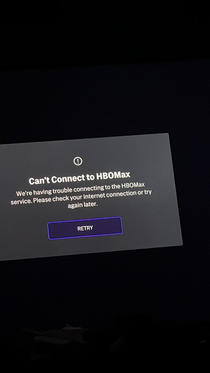 frodofhu401's tweet photo. @HBOMaxHelp this keeps popping up. I have to reopen the app. my internet is just fine. Any eta on when you will fix this issue. I’m on the appletv https://t.co/6nV9O5XBCU