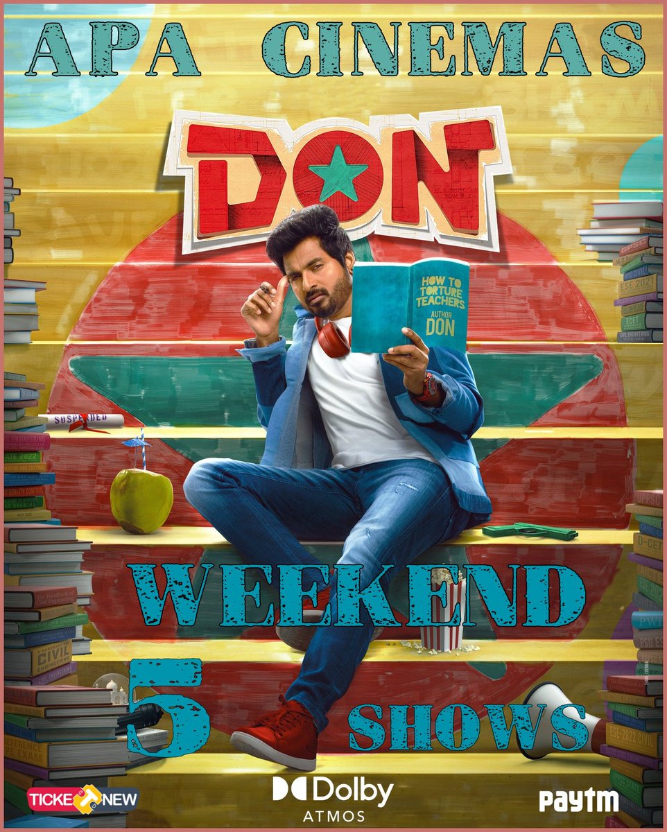 APA_Cinemas_KKD's tweet photo. #DON sheduled for #5shows for this weekend at your #APACinemas #DolbyAtmos64channel #7WaySoundSystem
#ShowTimings : 10:00 AM | 1:00 PM | 4:15 PM | 7:30 PM | 10:40 PM
@Siva_Kartikeyan @priyankaamohan @anirudhofficial @iam_SJSuryah @siddhu_viva @RedGiantMovies_ @Theatreskovai https://t.co/KjYiBr3Omk