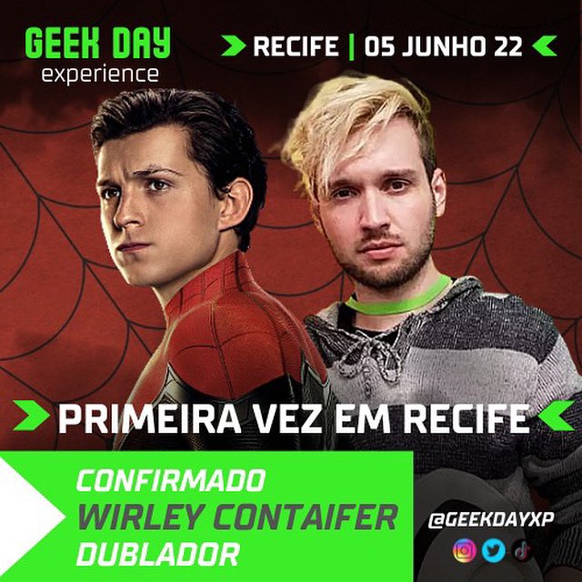 GeekDayXP's tweet photo. Wirley Contaifer estará em Recife pela primeira vez e é mais um grande nome confirmado no Geek Day Experience e estará para um painel da Marvel e sessões de fotos com os fãs! 💚💚

05 de Junho em Recife! - Ingressos e Fotos já a venda na bio do evento! @WirleyContaifer https://t.co/am0QPfX03p