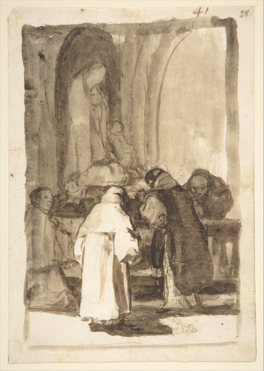 Goya, Figures inside a church; folio 41 from the Images of Spain Album 'F', ca. 1812–20 https://t.co/XZUHccYPu5 #metmuseum #drawingsandprints https://t.co/WW3WsNQDxz