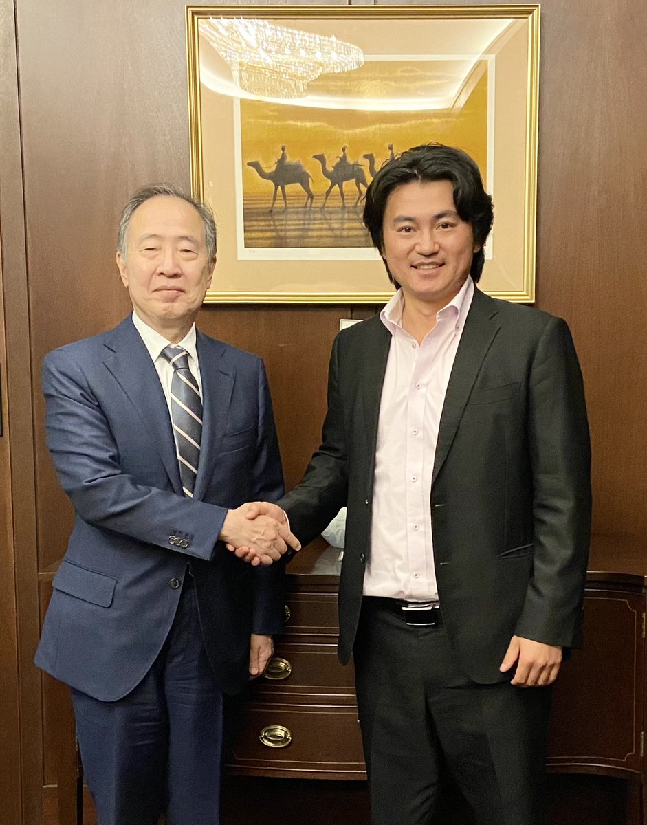 My pleasure visiting Mr. Koji Tomita, the Ambassador Extraordinary and Plenipotentiary of Japan to the U.S.A. <a href="/JapanEmbDC/">Japan Embassy DC🌸</a> in DC. Through @KIFAmerica and <a href="/KIFJapan/">キフジャパンｌKIF Japan 🇯🇵</a>, looking forward to continuing to implement more bilateral people-to-people activities in the US and Japan 🇺🇸🇯🇵