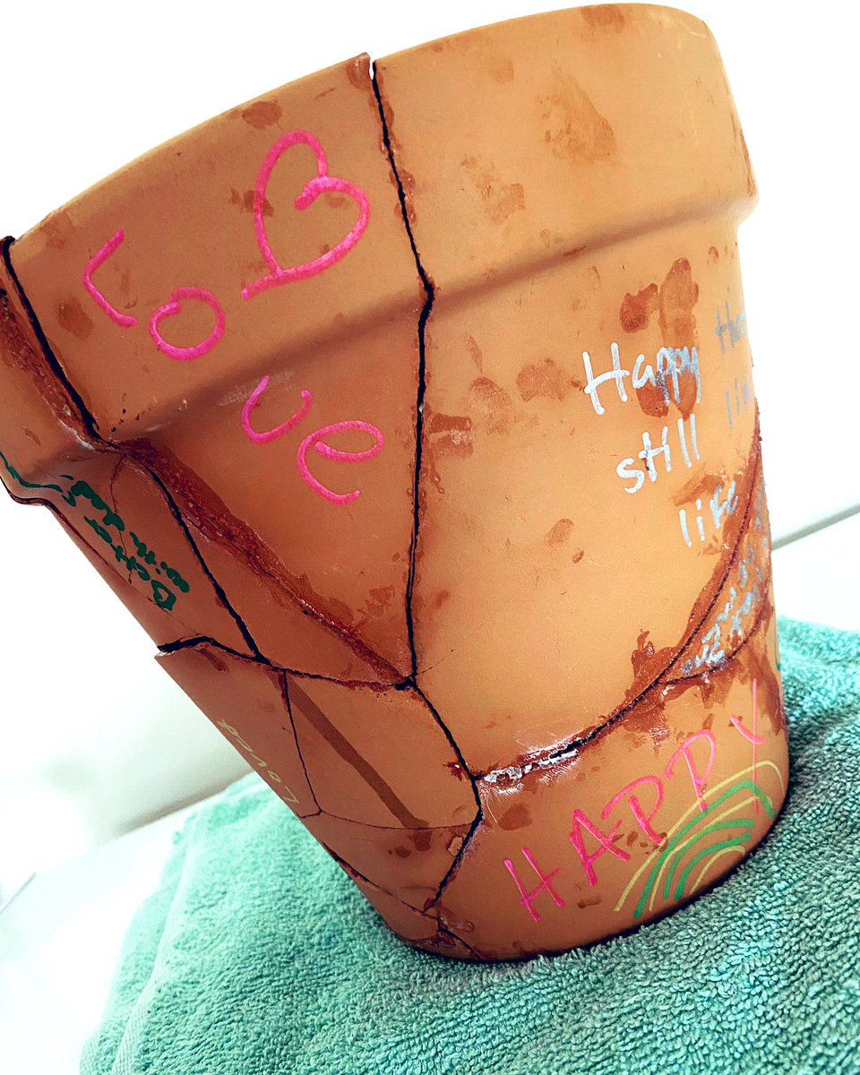 bjornburrows's tweet photo. This project pretty much sums up my life, thus far. 
We are all broken in some way but the Potter can put us back together again…
And while we may still have our cracks, we can still be made whole. 
#BjornBeOnIt #BrokenButWhole https://t.co/n68dfG7qq2