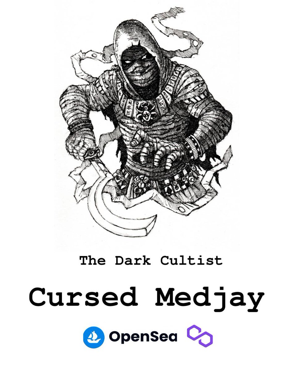 Wednesday new #Polygon drop!! 💯
"Cursed Medjay" 😈⚔️
Ancient paramilitary police who been executed and cursed through the sand of time from their own corruption ⌛️
Now they will enforce the law of Dark Lord 👿
0.018 $WETH 🪙
opensea.io/collection/the…

#NFTCommunity #NFTCollection