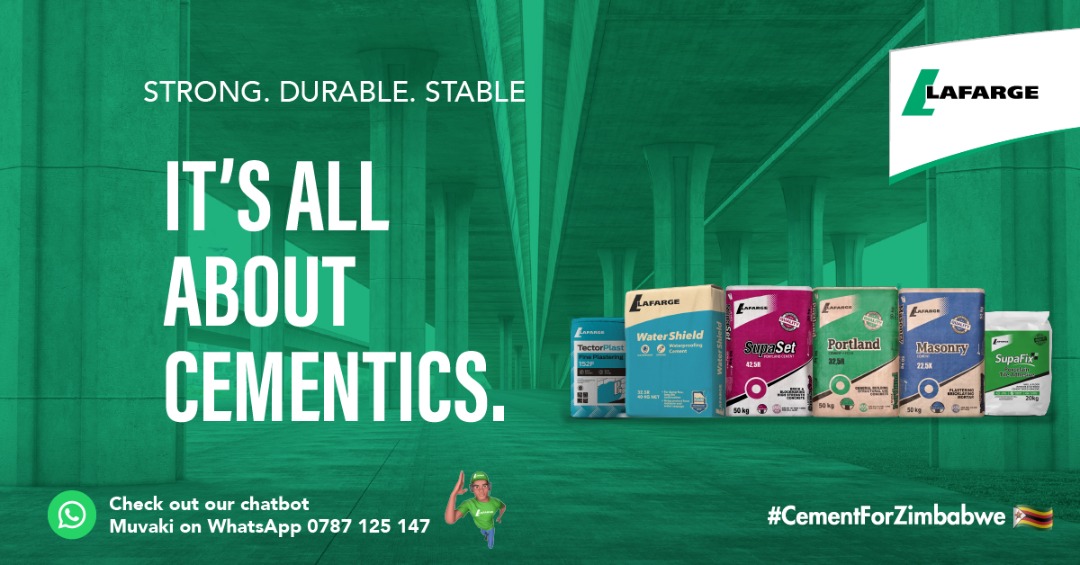 KhayahCement's tweet photo. Lafarge products have stood the test of time and the promise of strength, quality and durability remains, unmatched.
#CementForZimbabwe https://t.co/MoZGRToODl