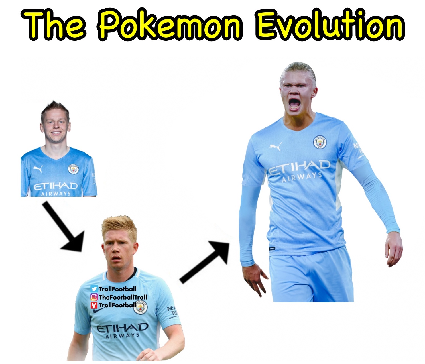 Cloutinho on Twitter "RT TrollFootball Zinchenko, De Bruyne, and Haaland are like regular