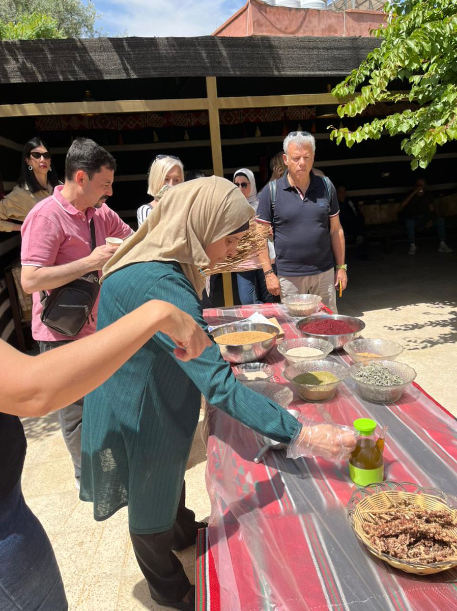 MedPearlsProj's tweet photo. Partners enjoying a #SlowTourism local cuisine experience baking delicious traditional Manaqeesh at a local house in #AlSalt, the second #MedPearlsProject pilot area in #Jordan.
Stay tuned for more updates!
@ENICBCMed
#GOMED #SustainableTourism https://t.co/j2Bp5OX0w3
