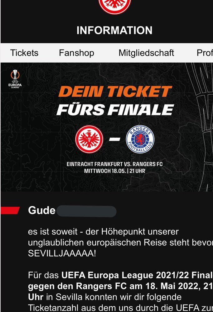 moritur_et_ride's tweet photo. Ja klar. Gegen Pauli bin ich leer ausgegangen, aber die Random-Anfrage nach Finalkarten der #SGE die mich net juckt, da gewinn ich quasi im Lotto. 😐 
Als Fußballfan gib ich die zum Originalpreis ab. Aber nur an echte Eintrachtfans. Keine Eventfans. Druko &amp; ich such aus. 👀 https://t.co/GXJNp2IzCc