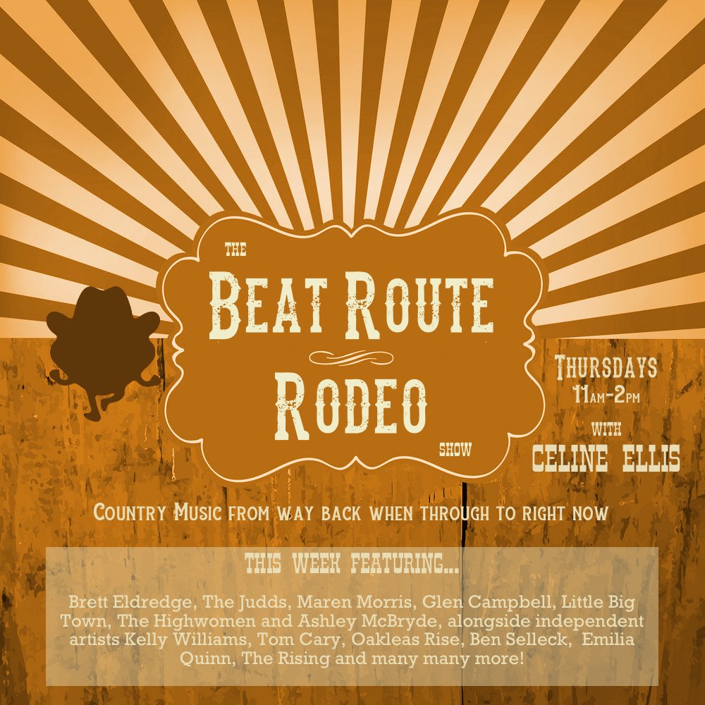 Beat Route Radio (@beatrouteradio) on Twitter photo Join us tomorrow for another Beat Route Rodeo show with <a href="/celine_music/">Celine Ellis Music</a> from 11am - Album of the week from Garth Brooks, Double play from Kelly Williams, Lunch Time Line Dance, and your Country Connections! Yee Haw! Join us tomorrow for another Beat Route Rodeo show with <a href="/celine_music/">Celine Ellis Music</a> from 11am - Album of the week from Garth Brooks, Double play from Kelly Williams, Lunch Time Line Dance, and your Country Connections! Yee Haw!