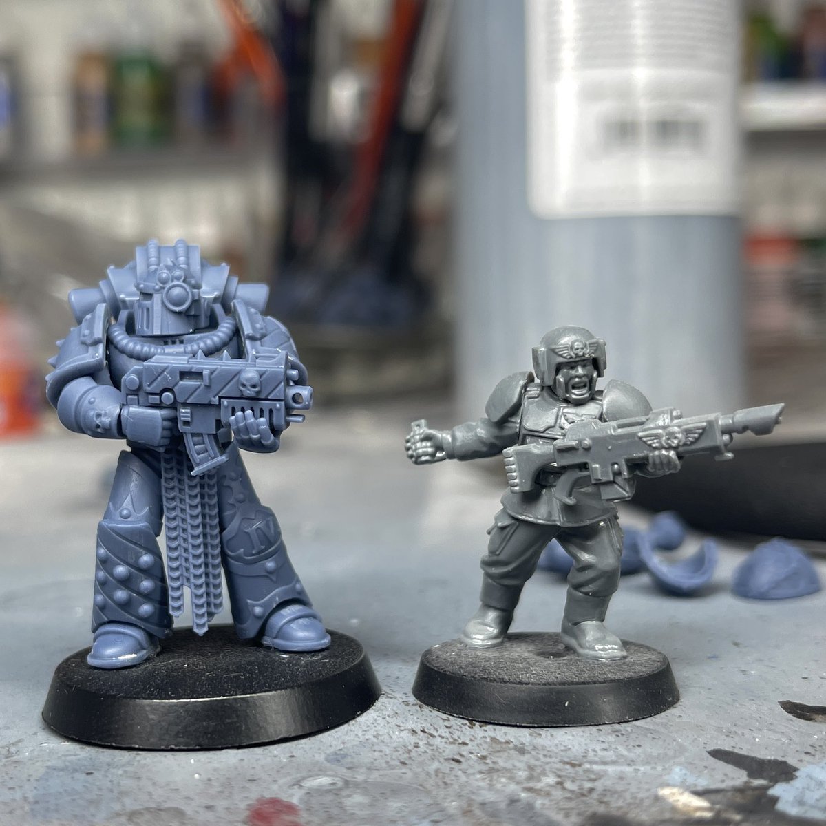 Col_Festus's tweet photo. Much happier with this combination of parts! Paint time! #3dprinting #resin #elegoo #warhammer40k #truescale #warhammer30k #adeptusastartes #hereticastartes #chaosundivided #horusheresy #ironwarriors #imperium #30k #40k @Elegoo_Official https://t.co/DUDLiPHSED