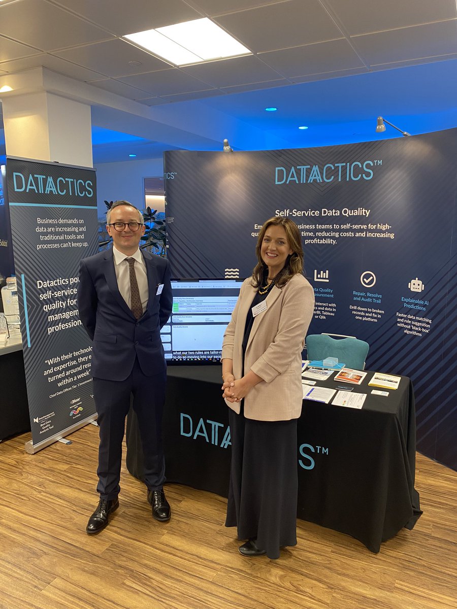 StuartHarveyCEO's tweet photo. Kieran Seaward and Jill Wilson are in position and ready to chat to you about our self service data quality offering. 

It’s been a busy morning so far and we are looking forward to some great sessions throughout the day.

#DMSLondon https://t.co/L0ULZ57FN5