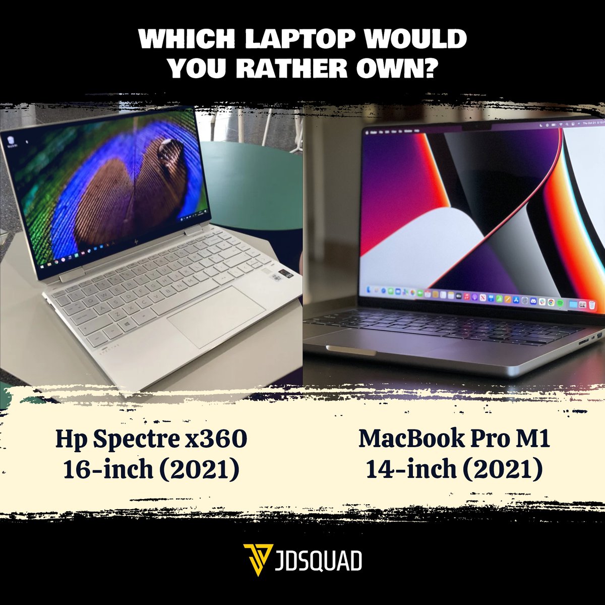 Tech_Clipper's tweet photo. Which Laptop would you rather own
A #HPspectre or a #MacBookpro
They were both released in the year 2021
Let us know in the comment below
Don't forget to like, comment and follow
#tech #technews #JDSquad https://t.co/dSi9juE36Y
