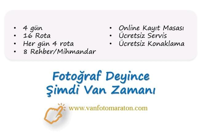 1. Van Fotoğraf Maratonuna sizleri bekliyoruz..