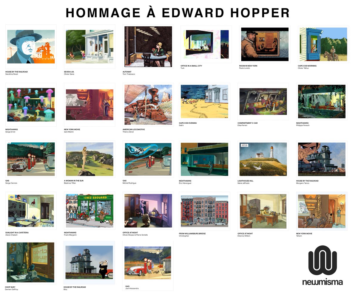 AuteurChristo's tweet photo. Aujourd'hui je partage toutes les illustrations en hommage à Edward Hopper pour https://t.co/JbCuUScEBv
27 artistes, 27 illustrations
Chaque illustration est limitée à 10 NFT avec un prix de vente de 0,25 Ethereum
#nft #nftart #nftcommunity #nftdrop #nfts #newmisma #bd #instabd https://t.co/73EPTEe4do