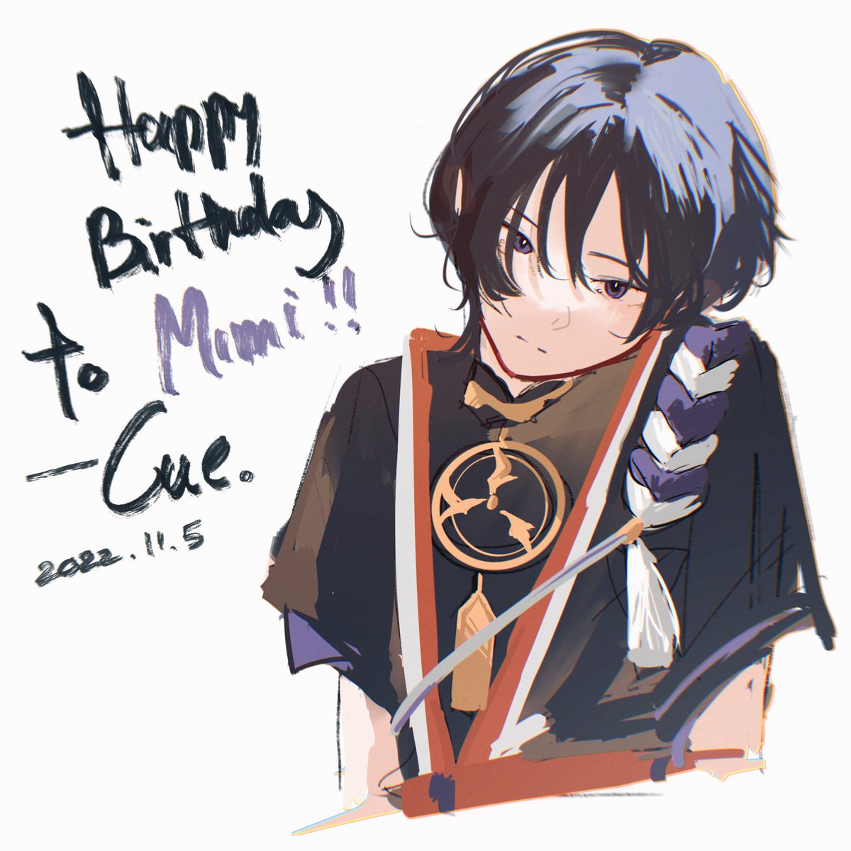 <a href="/Minki_00/">Minki</a> HAPPY BIRTHDAY MIMI〜!! (drew it quickly) ur old 🥳i hope you have a good day, ily!!💙💙💙
