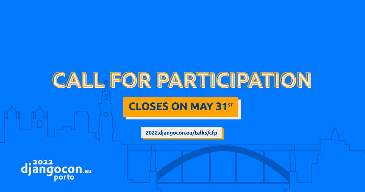 DjangoConEurope's tweet image. The Call for Participation for DjangoCon Europe 2022 is closing soon ⌛️ If you think you have something great to talk about – submit your idea! 🎙

Sign up to talk @ DjangoCon Europe 2022:
2022.djangocon.eu/talks/cfp/

#speaker #djangocon #python #django #conference #djangoconeurope