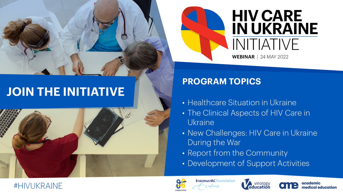 Academic_MedEdu's tweet photo. Ukraine’s #HIV response faces an uncertain future.
On 24 May, regional speakers will share experiences & explore the critical elements of HIV care needed.
There is no charge to attend.
>> https://t.co/oTYsFYVPRe
#HIVUkraine https://t.co/GBtFX7t1yo