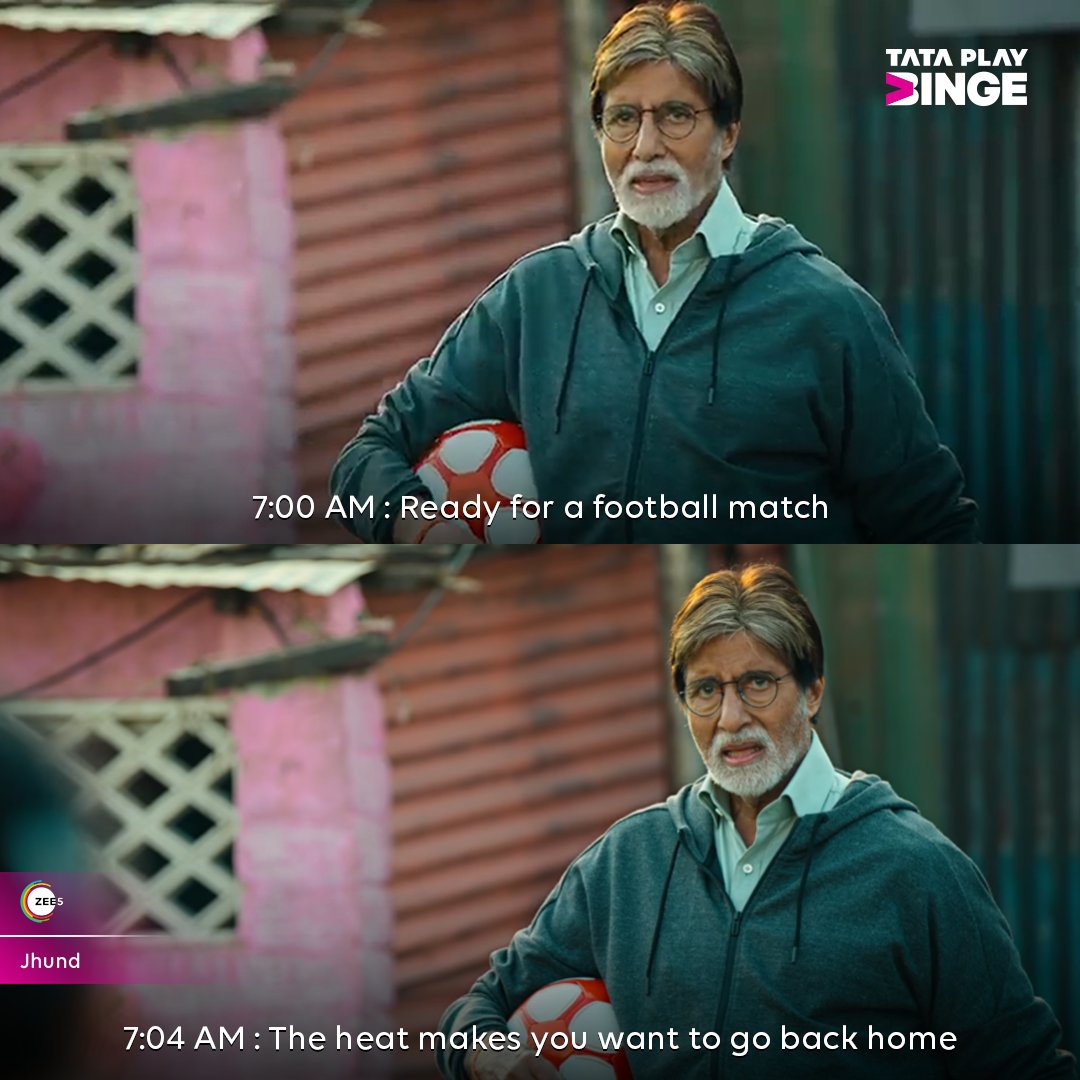 TataPlayBinge's tweet photo. The only opponent we would forfeit the match to, soaring temperatures! 😥🔥

Download the Tata Play Binge App NOW | https://t.co/2v8ypbp0mK

@ZEE5India 

 #TataPlayBingeComboPack #GetTheBingeApp #AaoPlayKare #JhundMovie #AmitabhBachan #NagrajManjule #Movies2022 https://t.co/QbTu8POQW4