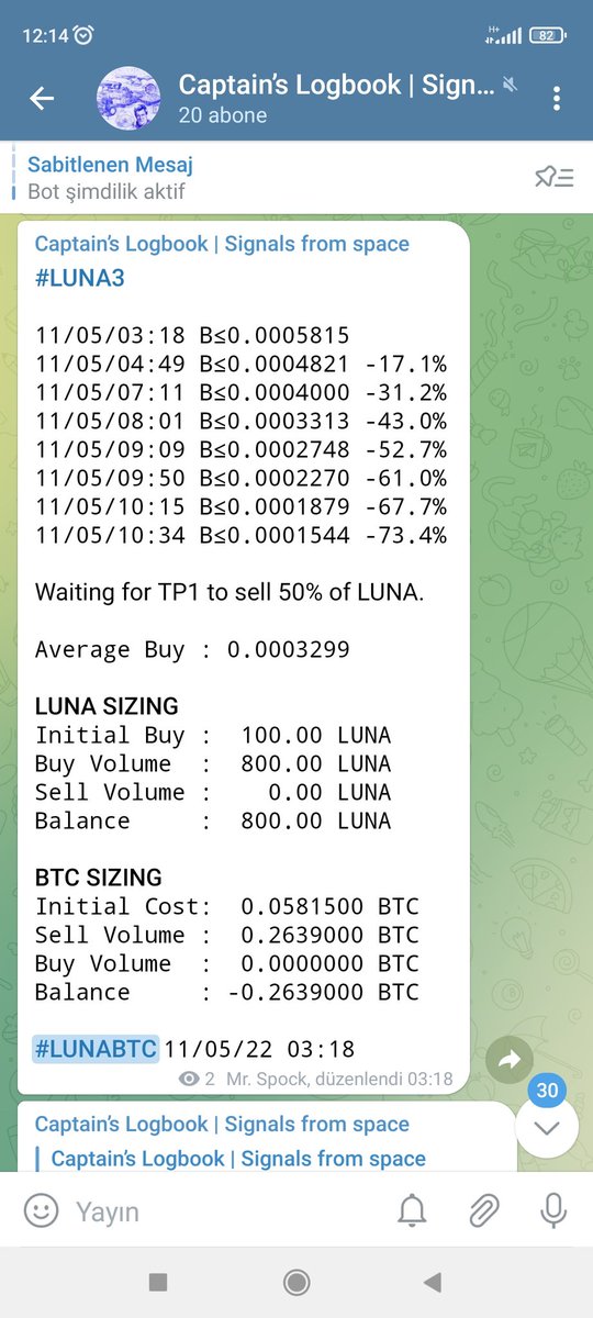 TheSulun's tweet photo. Mr.Spock sonuรงta bir bot. Olayฤฑ bilez, algoritmayฤฑ bilir. Algo al dediyse alฤฑr.
Bakalฤฑm bunun sonu ne olacak? ๐
#LUNABTC https://t.co/wl0lykNMRX