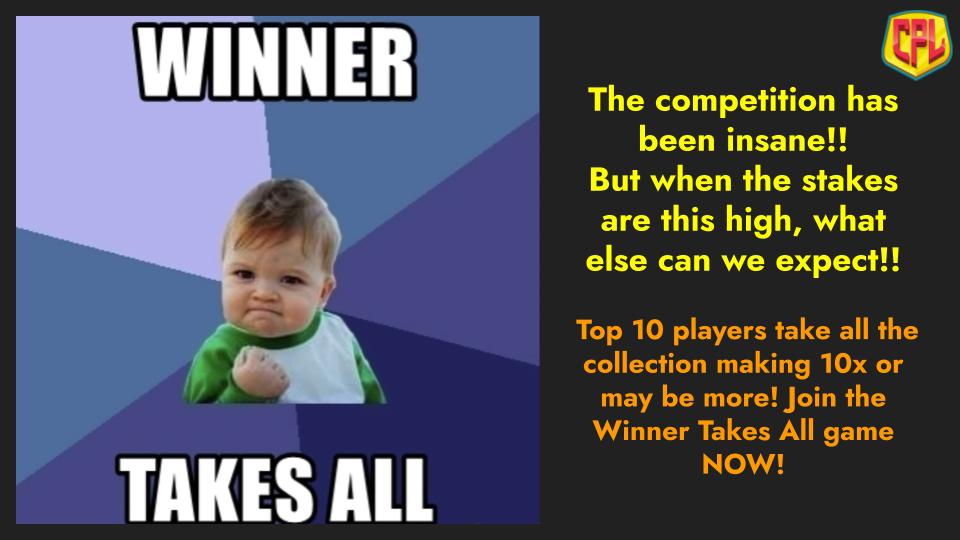 cpl_crypto's tweet photo. 🔥Another day, another big opportunity🔥
🏆Winner takes all, game is ON🏆
🏃Join now and win big💰

#BinanceSmartChain #GameFi #PlayToEarn #cryptotrading  #Play2Earn #PlayToEarnGame #EarnCrypto https://t.co/VOECGaejLe
