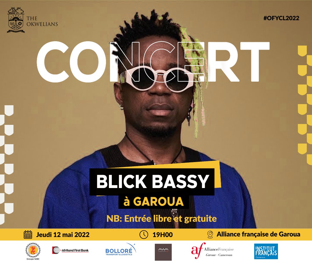 theokwelians's tweet photo. From the countryside of Cameroon to the world.
@blickbassy , will be on stage this Thursday 12 at Alliance Francaise de Garoua. 
🕑7:pm - Free Access !
Let's celebrate  Cameroon's artistic excellence !
This event is offered by The Okwelians
#BootcampGaroua 
#OFYCL2022 
#Cameroon https://t.co/phuExXWMCi