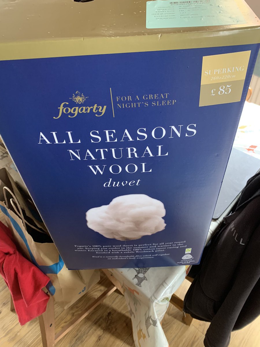 daveauk's tweet photo. @DunelmUK surprised to see this sticker on the item I click and collected but charged £15 more online? What’s happened there then? https://t.co/86EwbxErL7