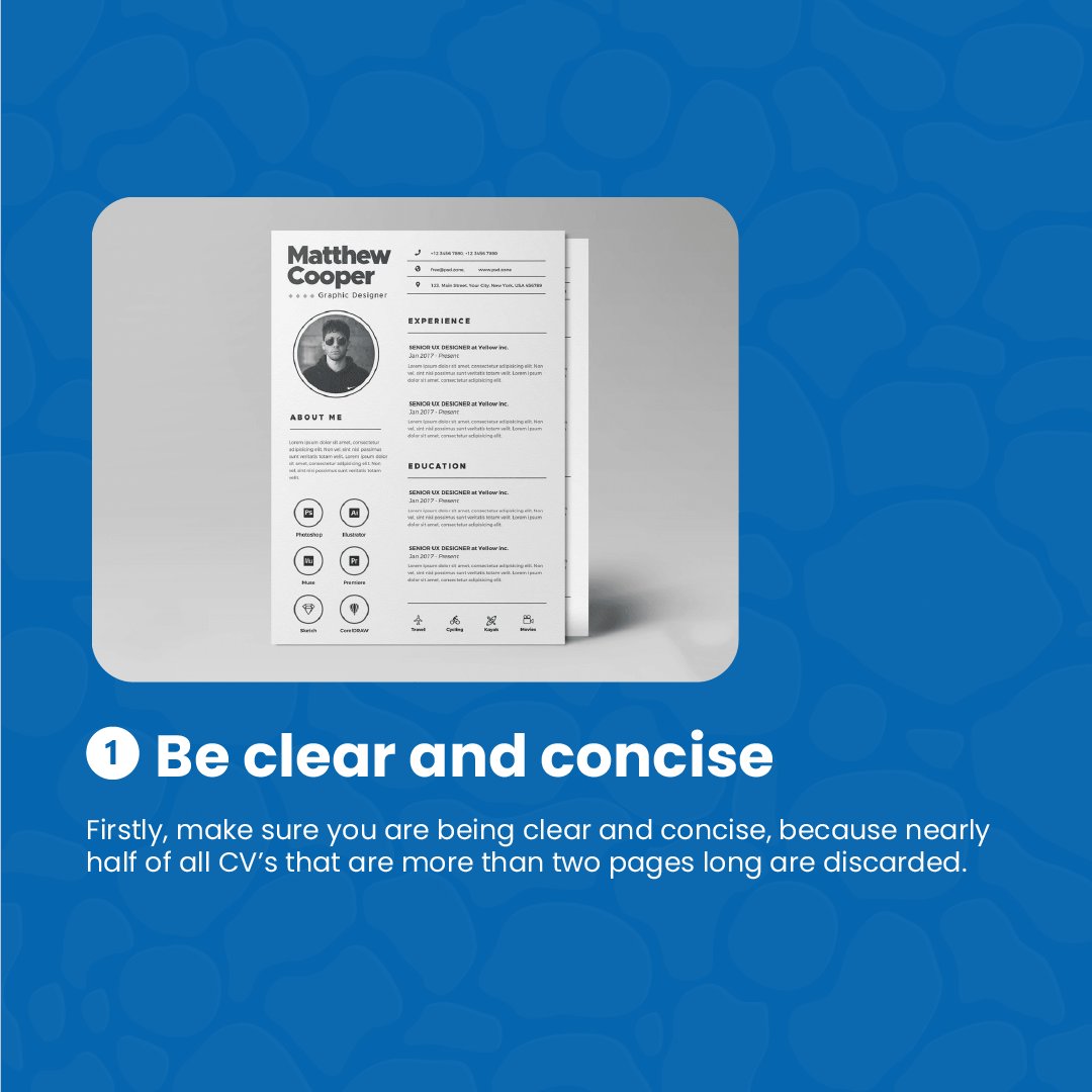 OmniLearningInc's tweet photo. Ever wondered why you keep applying for jobs but you never get any responses?

These tips a meant to help you create a flawless Cv that will make sure you get noticed.

Or rather have us design your Cv for only $5 for 3 different designs. 

#Omnilearning
#Cvtips
#Cvdesigns https://t.co/JbMNTfAy9x