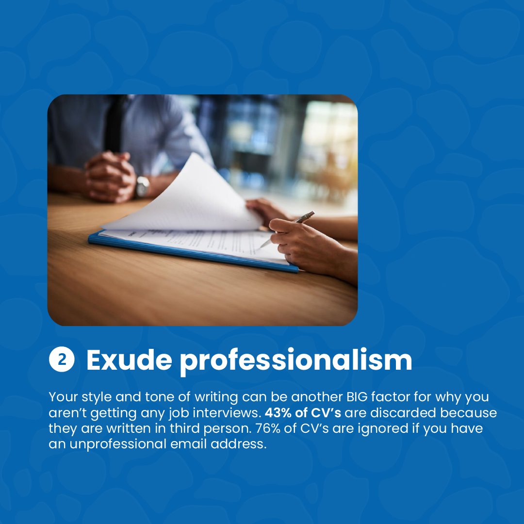 OmniLearningInc's tweet photo. Ever wondered why you keep applying for jobs but you never get any responses?

These tips a meant to help you create a flawless Cv that will make sure you get noticed.

Or rather have us design your Cv for only $5 for 3 different designs. 

#Omnilearning
#Cvtips
#Cvdesigns https://t.co/JbMNTfAy9x