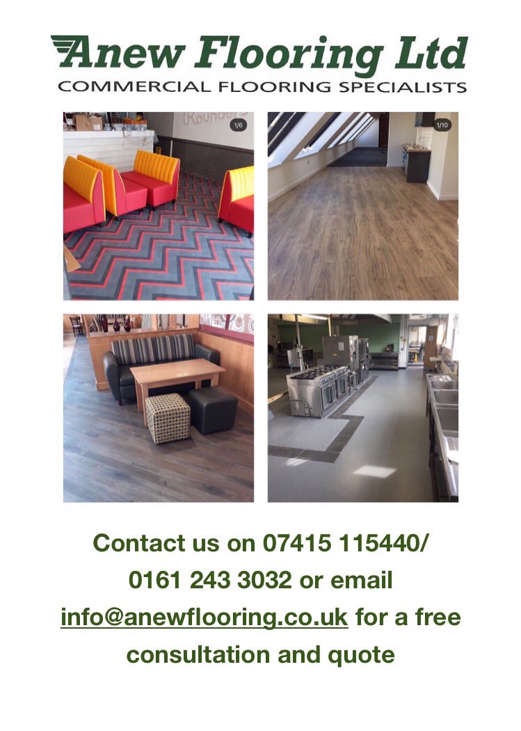 AnewLtd's tweet photo. We are a local independent flooring company based in Denton, Manchester with over 40 years experience that specialises in commercial and industrial flooring. For a free initial consultation call us on 0161 243 3032/07415115440 or email info@anewflooring.co.uk #flooring https://t.co/ATksHpjalD