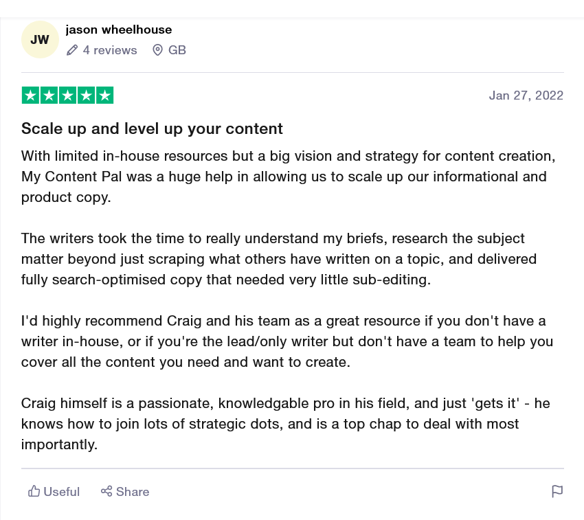 mycontentpal's tweet photo. Great team work gets the work done 📝!
The review says it all and we delivered 💪!
Get in touch with us for amazing content!
@Contentable__ 🙏
#seo #contentbuilding #digitalmarketing #business #watchthisspace https://t.co/YmZEspHXIM