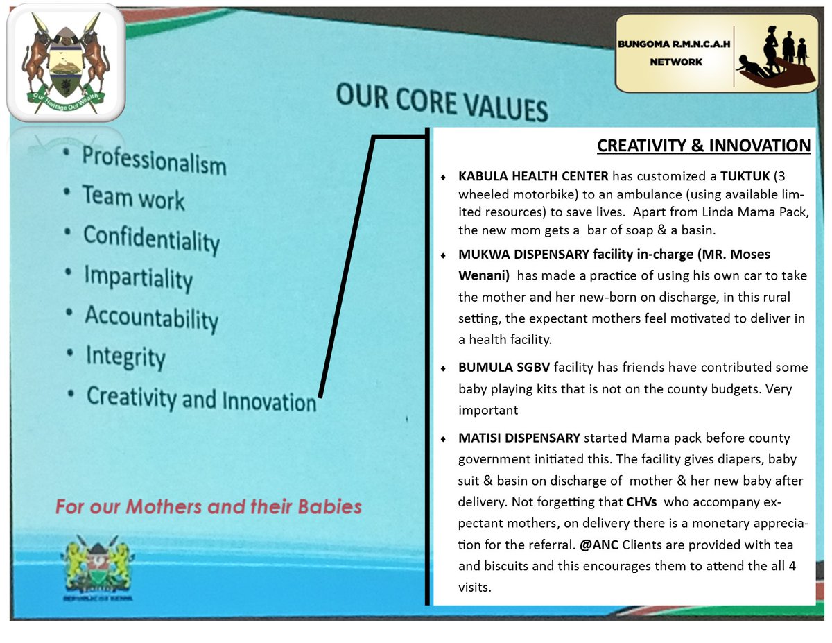 BungomaRmncah's tweet photo. With @BungomaCountyKe health service providers understanding the department #VISION #MISSION & #CORE_VALUES. As @BungomaRmncah joins the FP TWG, unmeasurable efforts have been made by levels 1, 2 & 3 staff. Much awaits to be done by #InvestInHealth to ensure #strengtheningPHC. https://t.co/Kj0zF5ogqj