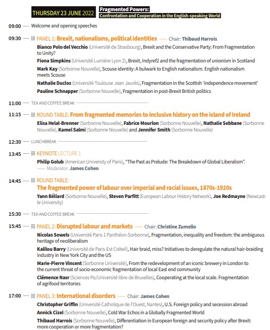 CREW research lab Université Sorbonne Nouvelle USN (@crewparis3) on Twitter photo Voici le programme pour le premier jour de notre <a href="/crewparis3/">CREW research lab Université Sorbonne Nouvelle USN</a> colloque international 😍
"Fragmented Powers: Confrontation and Cooperation"
les 23-25 juin 2022
<a href="/USN_Recherche/">Recherche - Sorbonne Nouvelle</a> <a href="/Sorbonne_Nvelle/">Université Sorbonne Nouvelle</a> Paris
Pour s'inscrire ... c'est simple ... suivez ce lien ⬇️:
boutiques.sorbonne-nouvelle.fr/fragmented-pow… Voici le programme pour le premier jour de notre <a href="/crewparis3/">CREW research lab Université Sorbonne Nouvelle USN</a> colloque international 😍
"Fragmented Powers: Confrontation and Cooperation"
les 23-25 juin 2022
<a href="/USN_Recherche/">Recherche - Sorbonne Nouvelle</a> <a href="/Sorbonne_Nvelle/">Université Sorbonne Nouvelle</a> Paris
Pour s'inscrire ... c'est simple ... suivez ce lien ⬇️:
boutiques.sorbonne-nouvelle.fr/fragmented-pow…