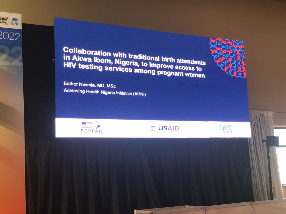 DrTimMastro's tweet photo. Esther Nwanja, #Nigeria, highlights the importance of working with traditional birth attendants (TBA) to increase #HIV testing and linkage to #ART in Akwa Ibom State.  #AHNI ⁦@fhi360⁩ ⁦@EpiCproj⁩ #INTEREST2022 ⁦@INTERESTconf⁩ https://t.co/qv4fEdEr18