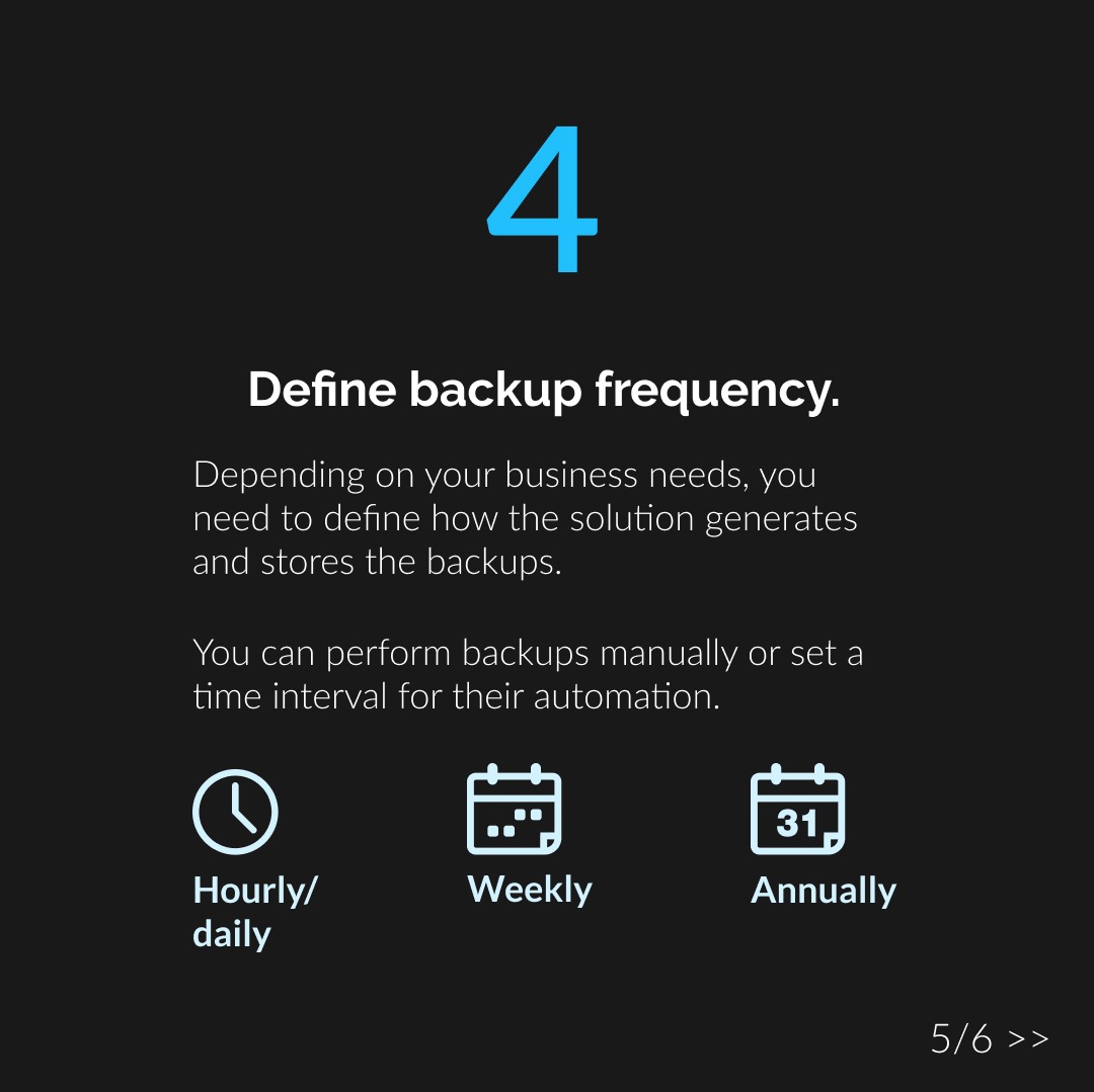 vawltio's tweet photo. 4) Choose backup #frequency. https://t.co/GlqhZCXrde