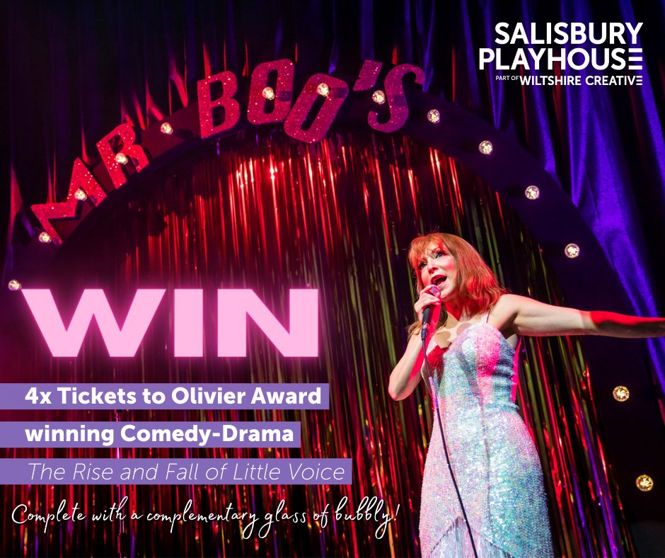 1/2
#TheRiseandFallofLittleVoice is at <a href="/salisburyplay/">Salisbury Playhouse part of Wiltshire Creative</a> this week &amp; you could see it for FREE! 

We're giving away 4 tickets to the show on 14th May plus a glass of fizz each 🍾

You'll see Little Voice, a role made famous by Jane Horrocks in the 1998 hit movie, come alive on stage