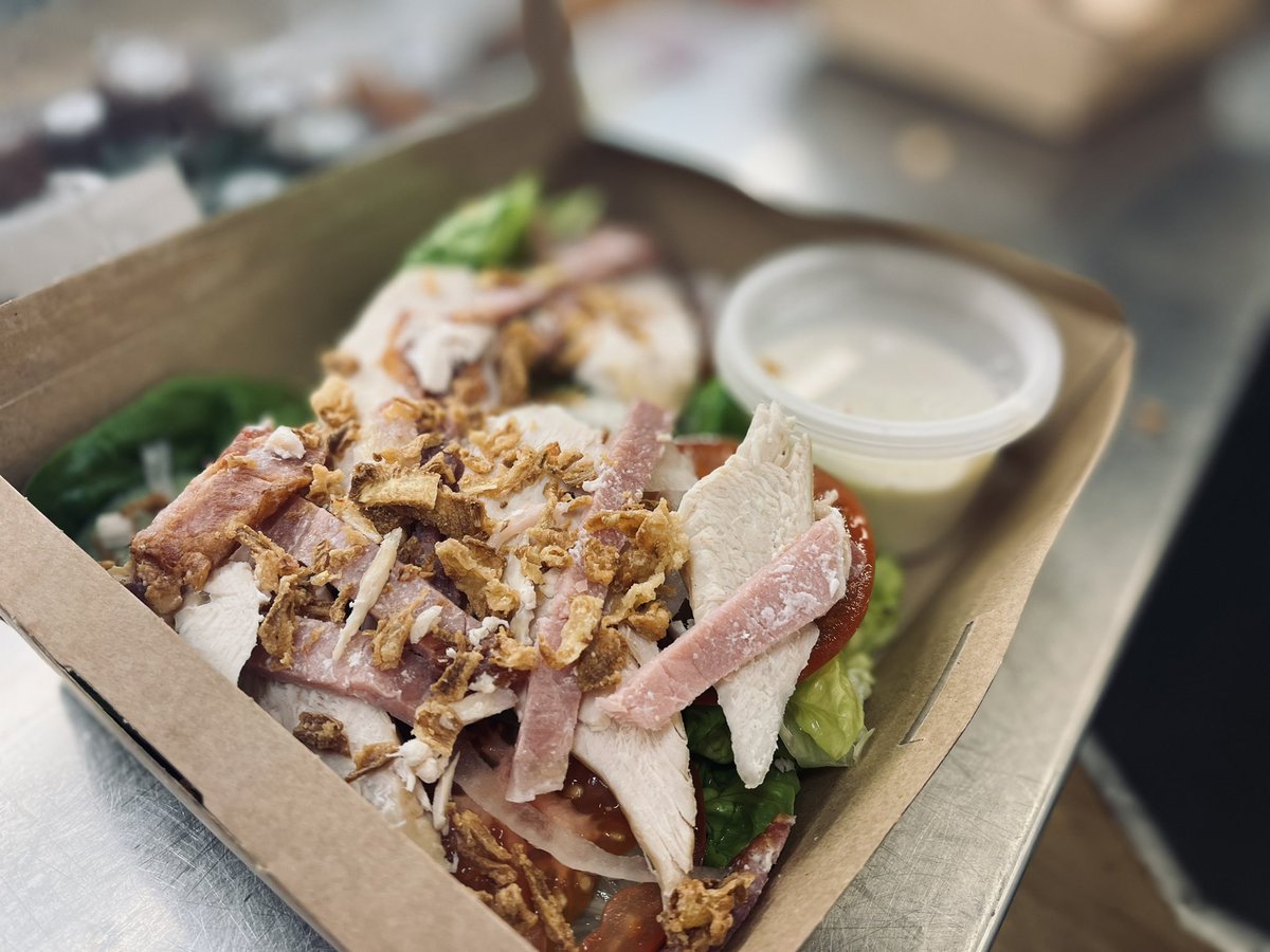 These amazing Ceaser Salads have just been prepared #shoplocal #thedeli #highstreet