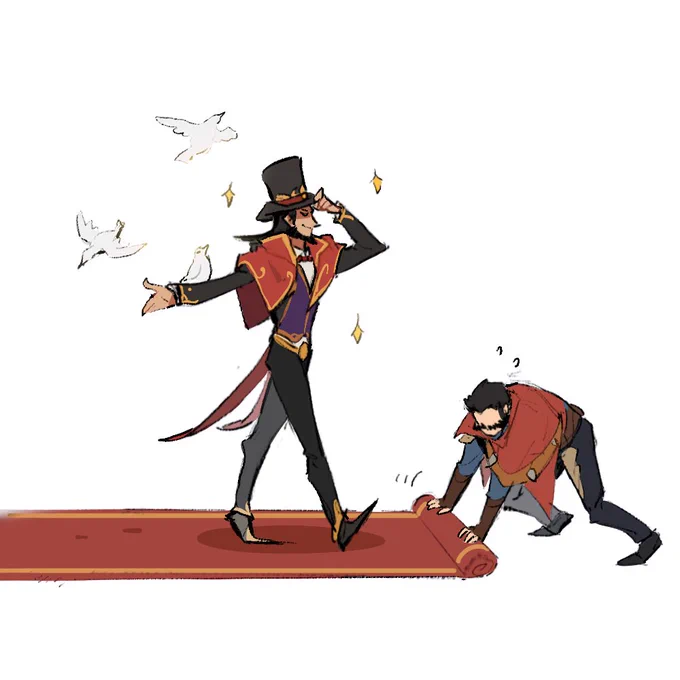 Magician and magic assistant👀
#twistedfate #graves 
