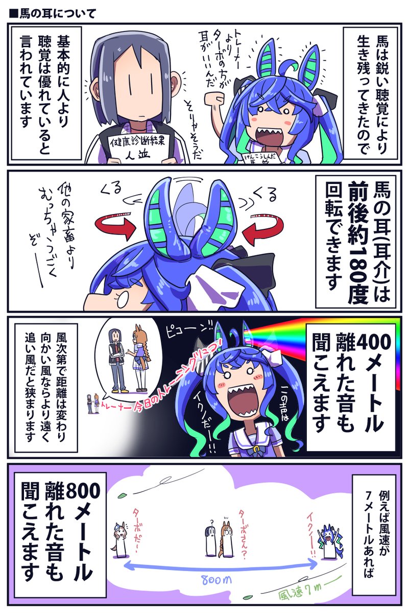 馬の聴力についての話

#ウマ娘 