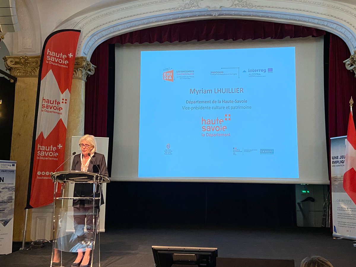 Dep_74's tweet photo. [Projet #transfrontalier] C’est parti pour les Rencontres transfrontalières de l’Éducation aux Médias et à l’Information #EMIDIA, à #Chamonix ! 📺🎙️ 

👉@MyriamLhuillier et Aurore Termoz étaient présentes pour ce premier jour.

+ d'infos sur le projet : https://t.co/P4s6vzUB2A https://t.co/80o9vxg9pU