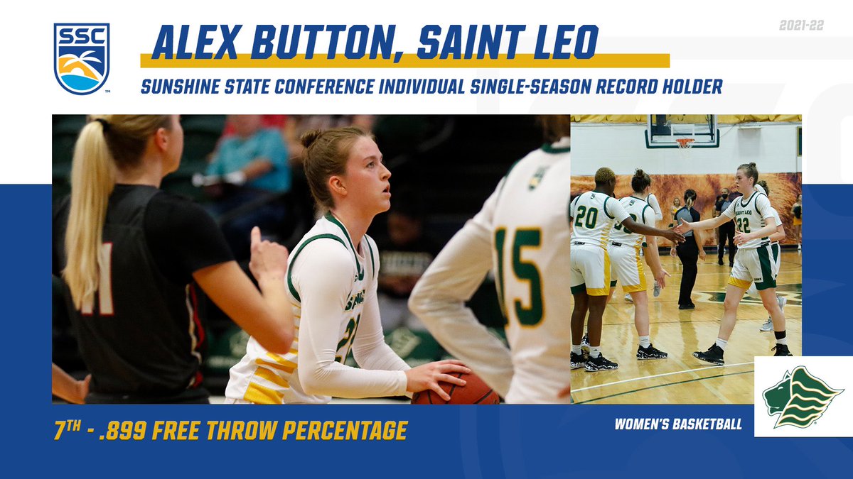 coachc9's tweet photo. We will see big things in 2022-23 out of @alex_button111 Here she jumps into the @D2SSC record books. She is an amazing talent.  Come see her and her teammates this coming season. #excellence 🦁 🌴 🏀 https://t.co/ukjk84AsN1