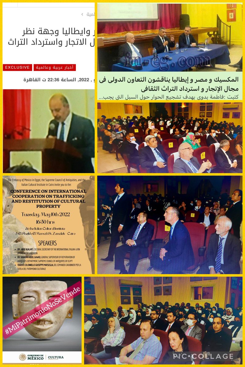 Gran interés en El Cairo por estrategias de🇲🇽🇪🇬🇮🇹vs tráfico de bienes culturales y su restitución. Esfuerzo de <a href="/EmbaMexEgipto/">Embajada México en Egipto</a> <a href="/ItalyinEgypt/">Italy in Egypt</a> <a href="/TourismandAntiq/">Ministry of Tourism and Antiquities</a> <a href="/iila_org/">IILA</a>
Huge audience attended the lecture on strategies of🇪🇬🇮🇹🇲🇽 vs trafficking of cultural property and its restitution