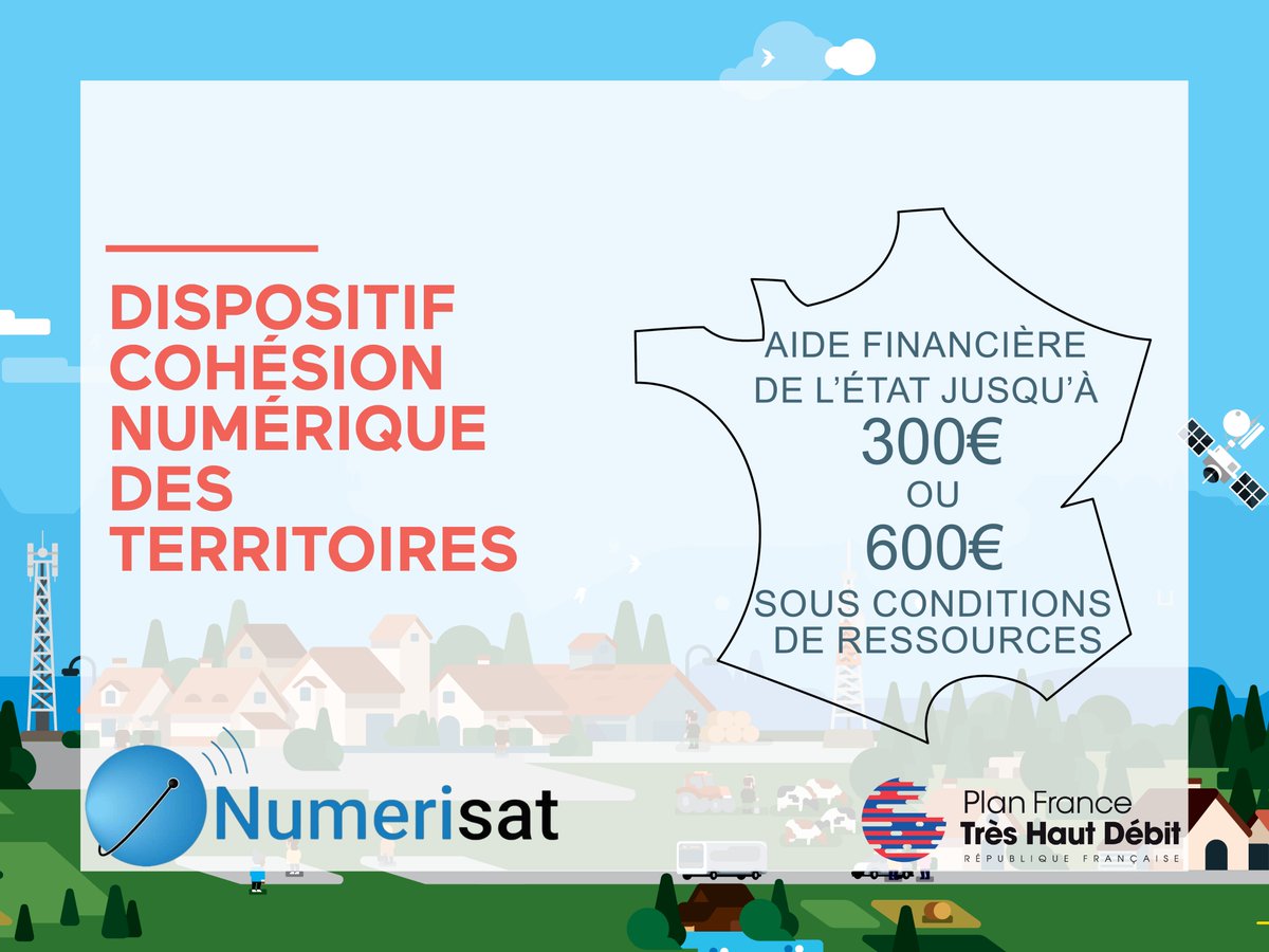 Numerisat73's tweet photo. [VOTRE CONNEXION INTERNET FINANCÉE PAR L'ÉTAT]
Vous êtes en zone blanche et vous avez du mal à avoir #internet?
#Numerisat vous propose 2 solutions:
- Le #satellite; avec #Ouisat, nous vous offrons un Très Haut Débit partout sur le territoire🛰️
- La #4G: Internet où vous voulez📶 https://t.co/tGnlwJpPtB