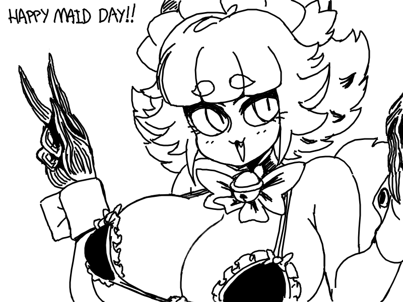 Happy Maid Day!! Have some Catmaid doodles :D 